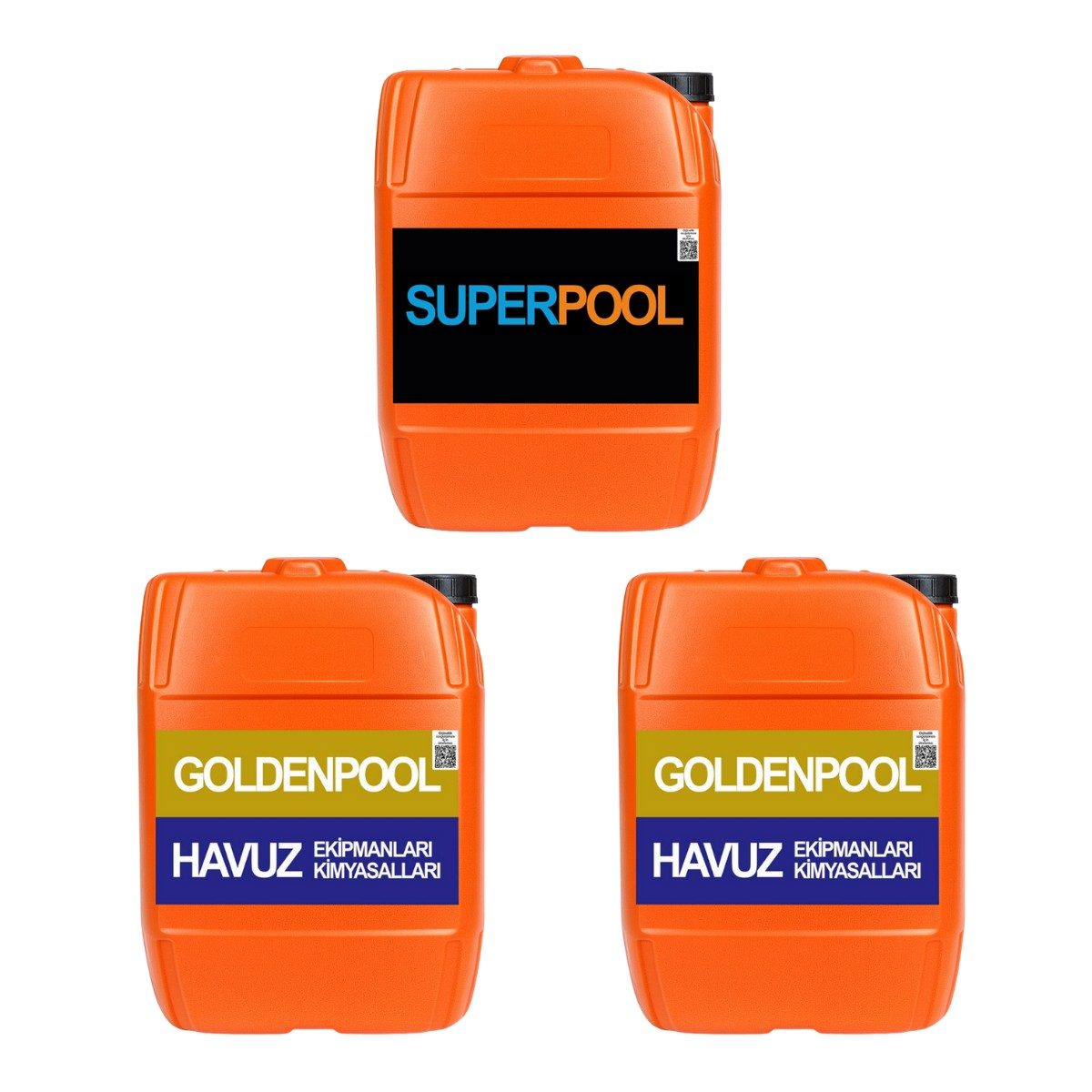 GTX-SPP-3lü Goldenpool&Superpool 3'lü Paket 25 KG ( Sıvı Klor/Parlatıcı/Yosun Önleyici)