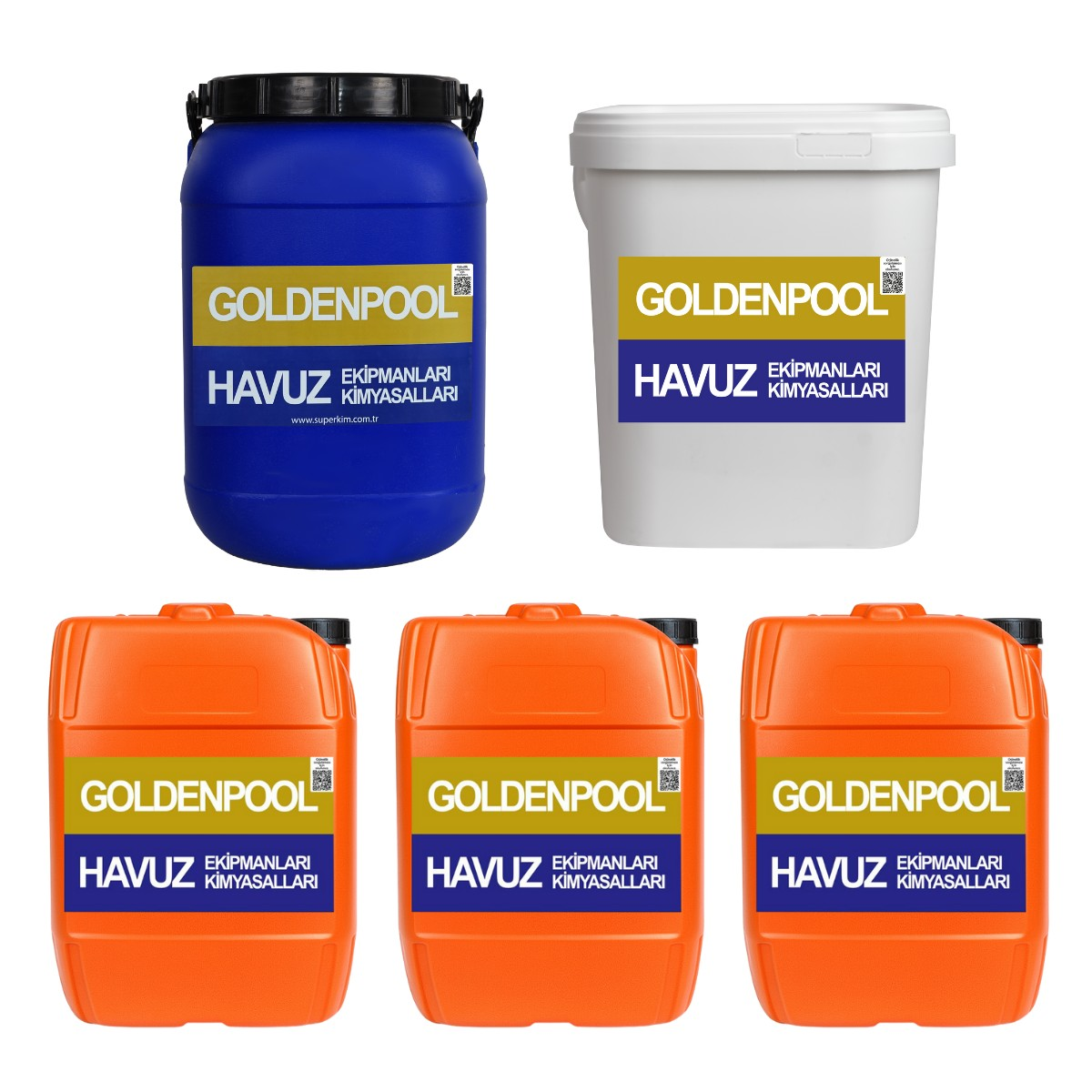GTXSET-556 Goldenpool 5'li Havuz Bakım Kimyasal Seti 56'lık 25 Kg