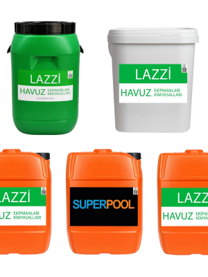 Lazzi Toz Klor-Superpool Sıvı Klor 25 KG 5'li Set