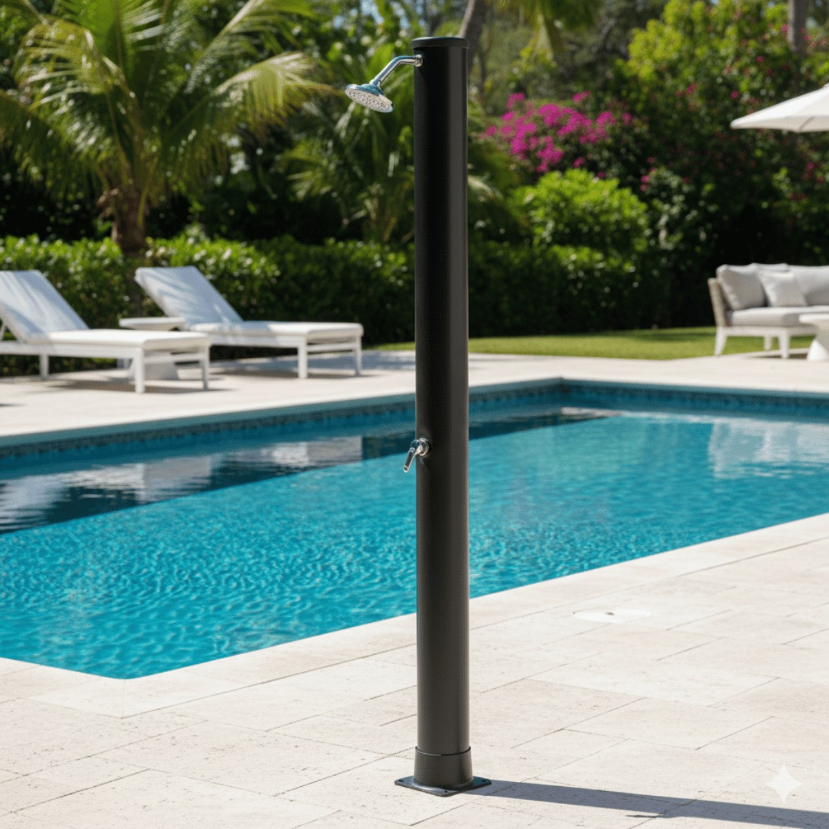 SHD-40 Superpool Alüminyum Tabanlı 40L Düz Model Solar Havuz Duşu