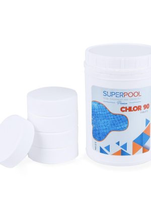 SPP Superpool Superchlor 90 TB %90 Premium Tablet Klor 1 KG 5 Adet Havuz Kimyasalı